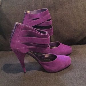 Steve madden purple suede heels